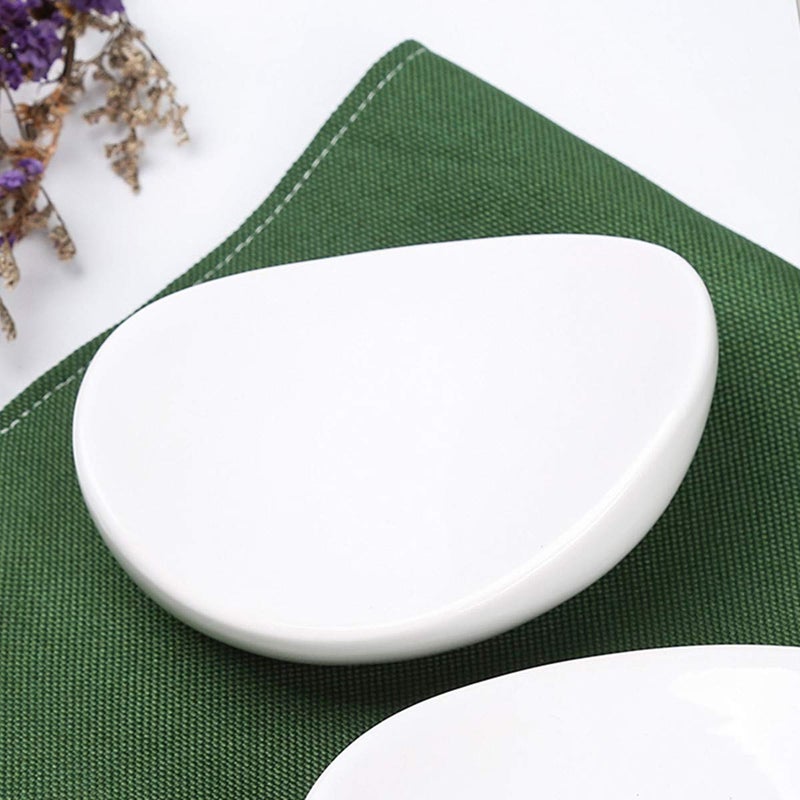 FORLONG Ceramic Soap Dish Holder, for Bathroom,Tub and Kitchen Sinkï¼ˆWhiteï¼‰ - Image 2
